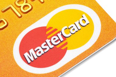 Mastercard credit card.  clipart