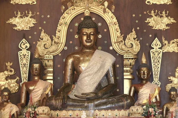 Wunderschöne Buddha Statuen Tempel Thailand — Stockfoto