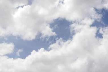 Beyaz bulutlu mavi gökyüzü arkaplanı