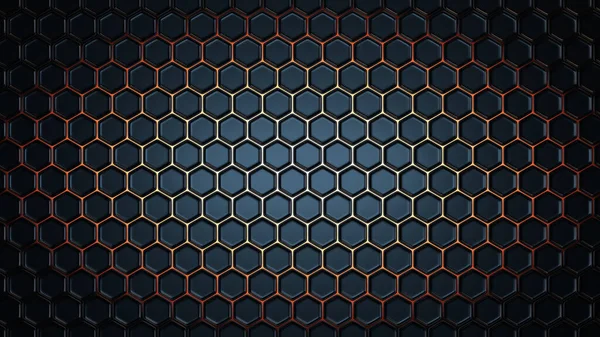 Fundo Hexagonal Geométrico Abstrato Renderização — Fotografia de Stock