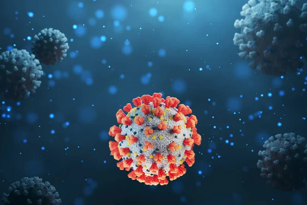 Coronavirus Hücresi Covid Virüsün Mikroskobik Görüntüsü Tıbbi Kavram — Stok fotoğraf