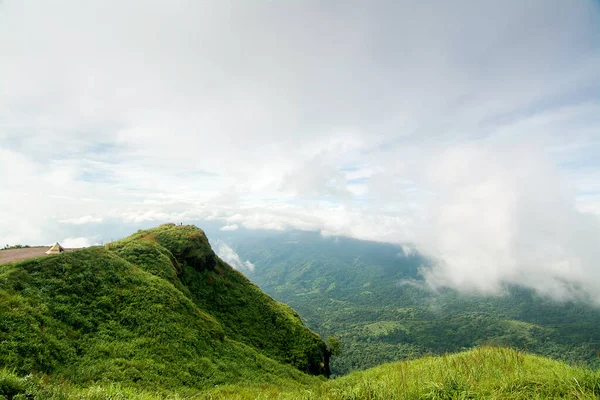 Paisaje Del Borde Del Acantilado Niebla Mirador Phetchabun Provincia Tailandia — Foto de Stock