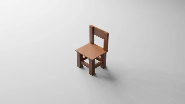 Cadeira Vazia Conceito Negócios Renderização — Fotografia de Stock