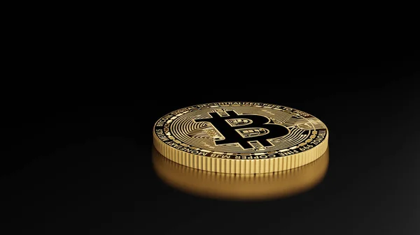 Bitcoinové Mince Digitální Peníze Renderování — Stock fotografie