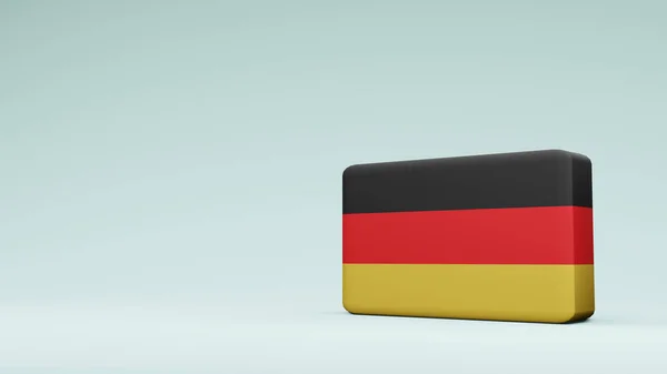 German Square Flag Rendering — Stock Photo, Image
