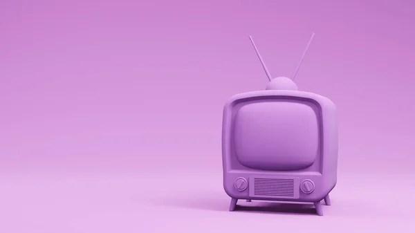 Televisión Diseño Vendimia Renderizado —  Fotos de Stock