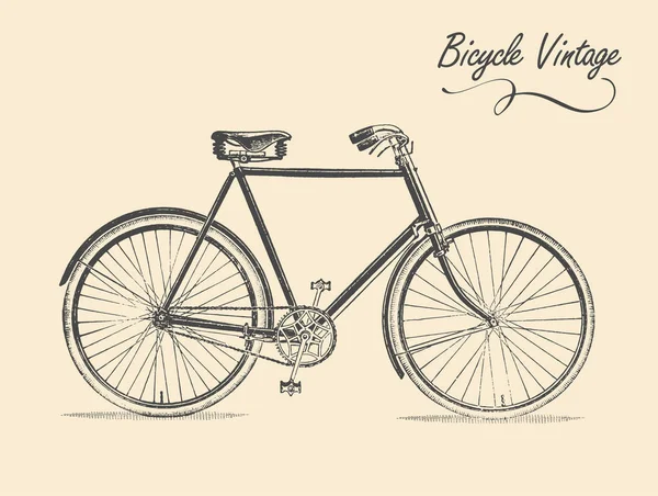 Velha Bicicleta Vintage Clássica Vetor —  Vetores de Stock