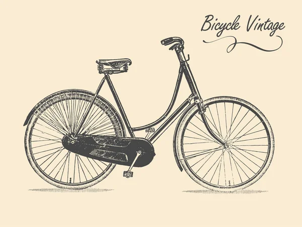 Vieja Bicicleta Clásica Vintage Vector — Vector de stock