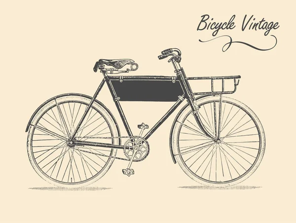 Vieja Bicicleta Clásica Vintage Vector — Vector de stock