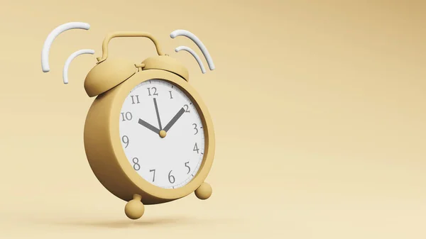 Retro Vintage Alarm Clock Time Concept Rendering — Stock Photo, Image