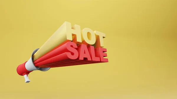 Megaphone Rendering Wording Hot Sale Rendering — Stock Photo, Image