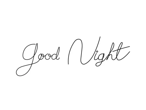 Buenas Noches Cita Inspiradora Sobre Felicidad Frase Caligrafía Moderna Con — Vector de stock