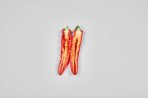 Red hot chili pepper isolated on white background