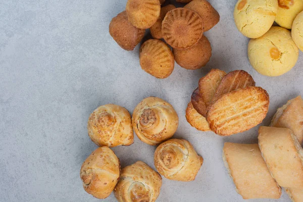 Ramo Galletas Caseras Sobre Fondo Gris Foto Alta Calidad —  Fotos de Stock