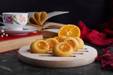 Portakallı kurabiyeler. Yüksek kalite fotoğraf
