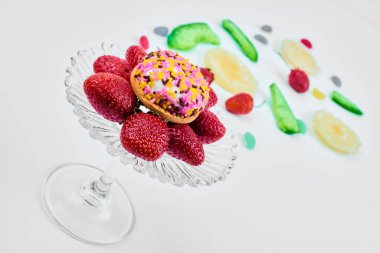 Çilekli lokum kurabiyesi. Yüksek kalite fotoğraf