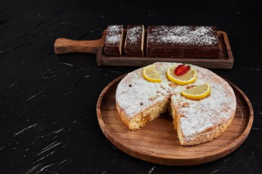 Limonlu çikolatalı waffle. Yüksek kalite fotoğraf