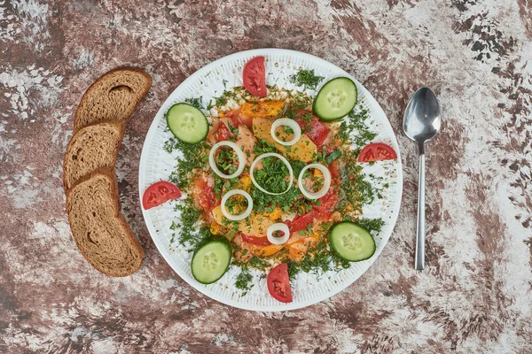 토마토 건강에 샐러드 — 스톡 사진