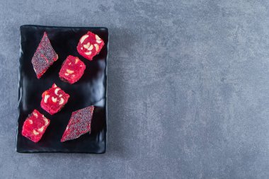 Lezzetli Türk lezzetleri mermer kaplama bir tabakta. Yüksek kalite fotoğraf