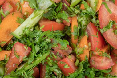 Taze sebze salatasının doku görüntüsü