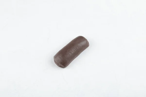One Delicious Chocolate Bar Cake White Background High Quality Photo — Stock Photo, Image