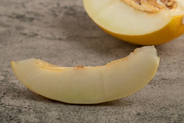 Taş zemine yerleştirilmiş lezzetli karpuz seti. Yüksek kalite fotoğraf