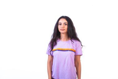 Model seçmelerinde genç bir kız. Yüksek kalite fotoğraf