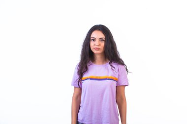 Model seçmelerinde genç bir kız. Yüksek kalite fotoğraf