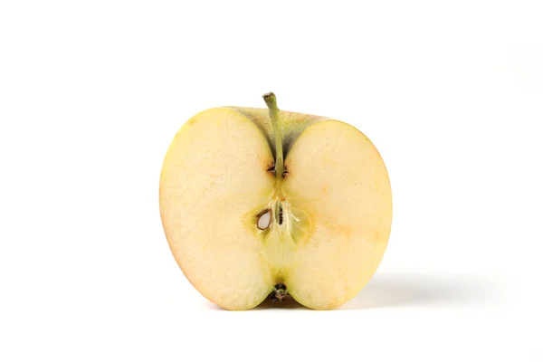 Fresh Ripe Apple Isolated White Background — Stock Photo, Image