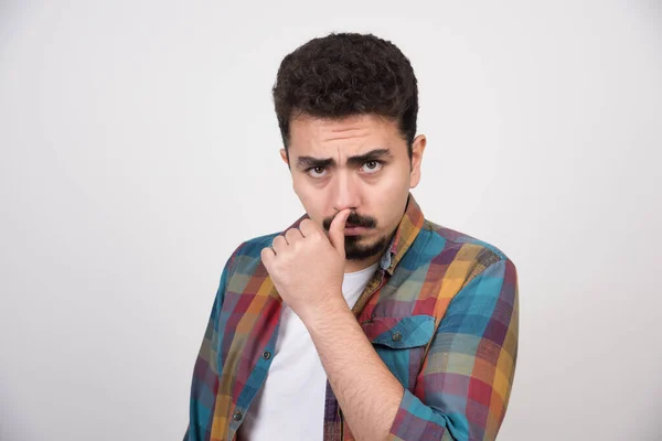 Confident Guy Giving Sharp Look Camera High Quality Photo — Stock Photo, Image