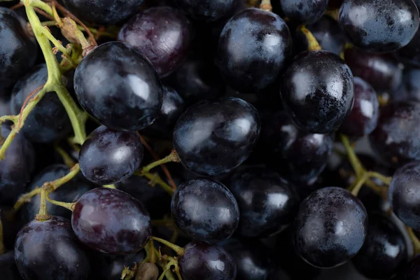 Close View Fresh Black Grapes Background High Quality Photo — Stock Photo, Image