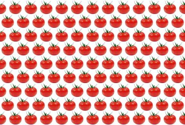 Domates arka planı, kırmızı domates deseni, kırmızı domates dokusu yüzeyi.