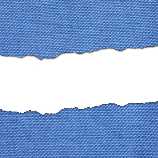 Pruhy modrá látka s bílým textem prostoru — Stock fotografie