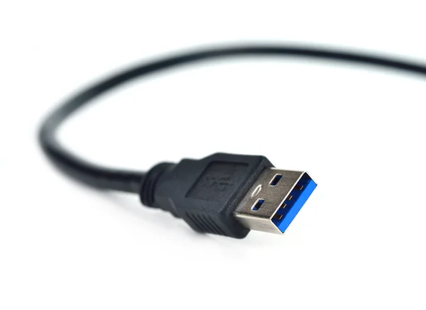Wtyczka USB izolowana na biało — Zdjęcie stockowe