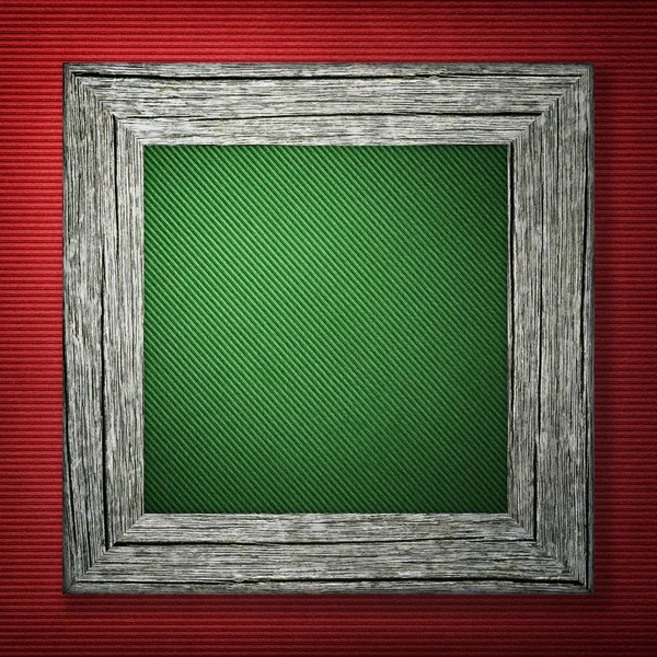 Red background with wooden frame — Stock Photo, Image