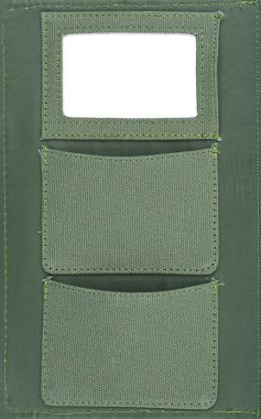 Son derece ayrıntılı metin alanı ile zeytin pamuk cepler