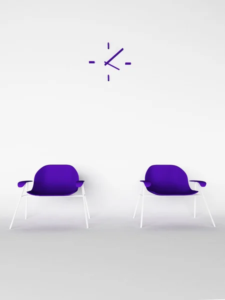Modern stol på rummet, 3d — Stockfoto