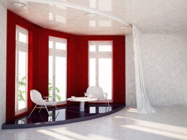 büyük pencereli Oda