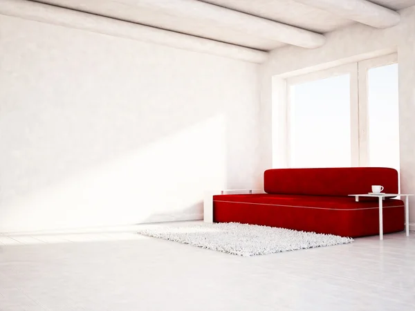 Sofá moderno no quarto — Fotografia de Stock