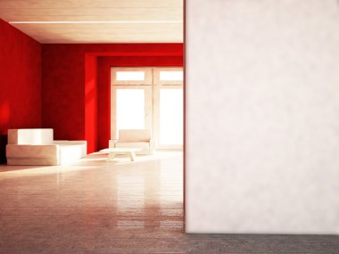 Tablo, tekli odasında, 3d