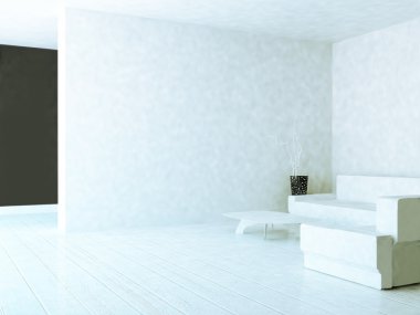 Tablo, tekli odasında, 3d