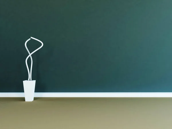 White Vase Empty Room Rendering — Stock Photo, Image