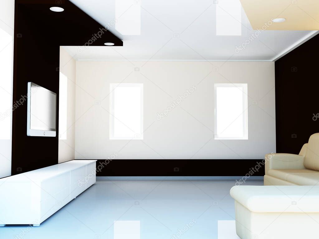 part of the minimalistic room, 3d rendering