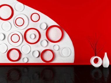 siyah zemin üzerinde iki vazo