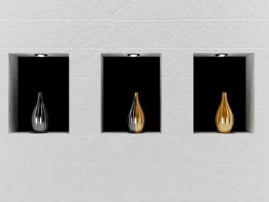 nişler üç vazolar