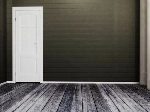 Weiße Tür im Zimmer — Stockfoto