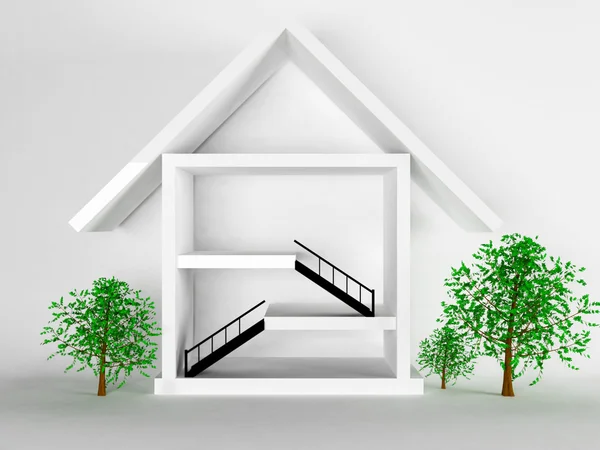 Schematic view of the house — Stock Photo, Image