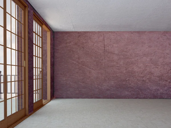 Empty room with a balcony — Stock Photo, Image