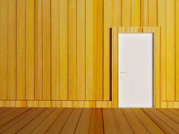 White door in the empty room — Stock Photo, Image