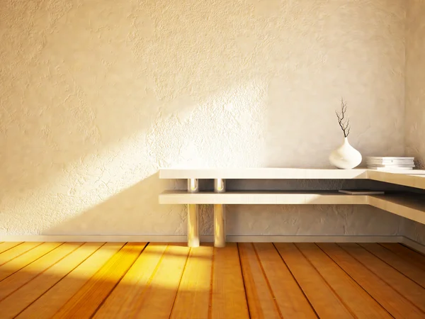 Vase blanc et les livres sur la table — Photo